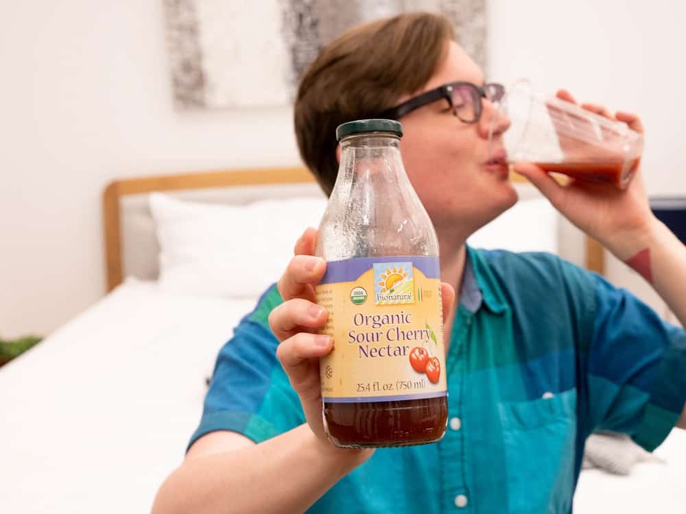 Cody Drinking Cherry Juice