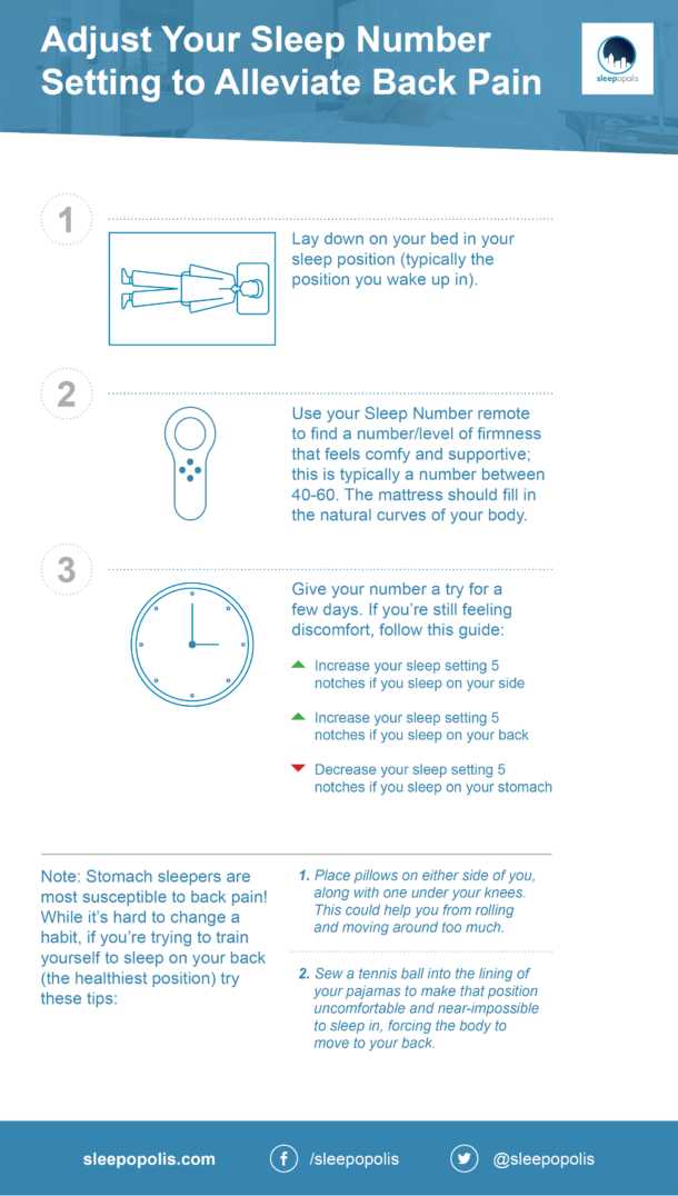 Best Sleep Number Setting for Upper and Lower Back Pain Sleepopolis