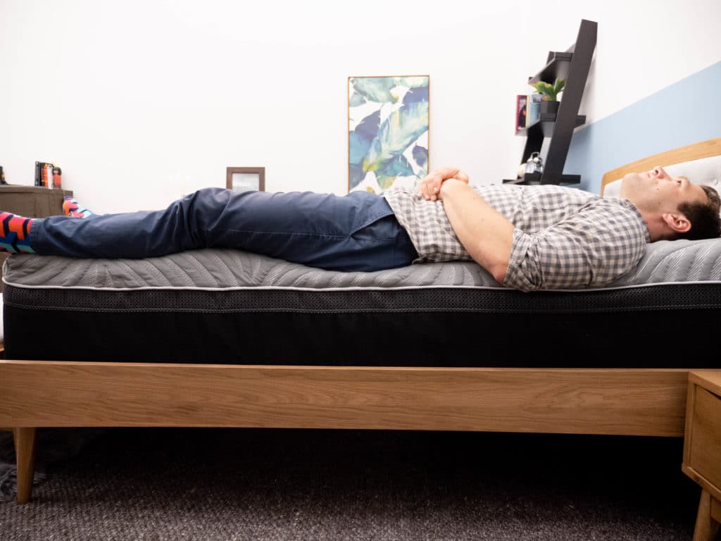Back sleeping on Sealy Hybrid mattress