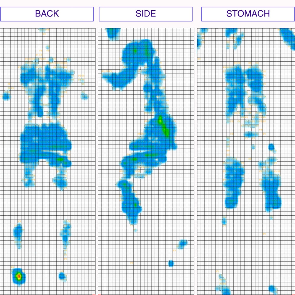 Sealy Hybrid Premium mattress pressure map