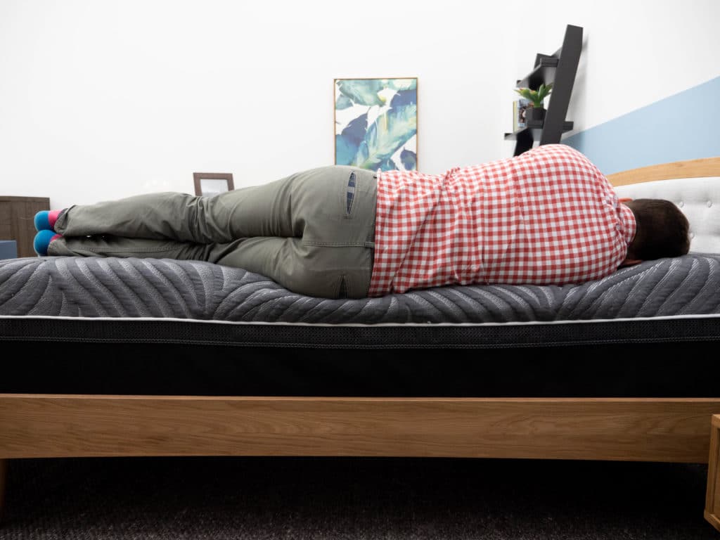Side sleeping on Sealy Hybrid Premium mattress 