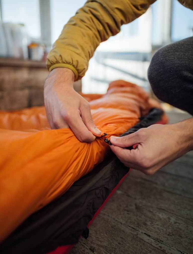 Zipperless sleeping clearance bag