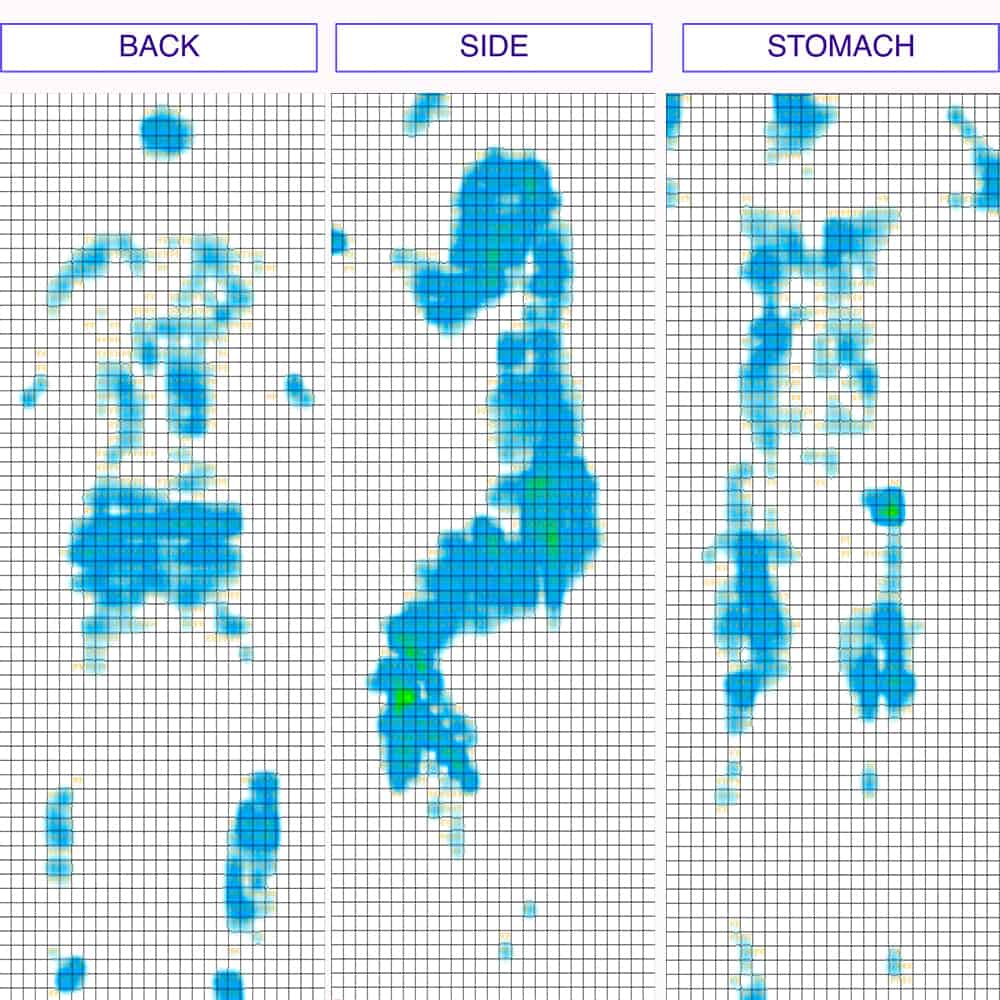 Serta iComfort Hybrid 500 mattress pressure map