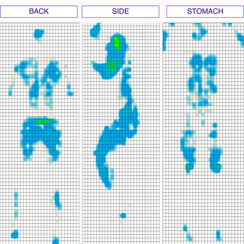 Serta iComfort Hybrid 500 mattress pressure map