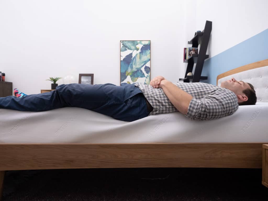 Back sleeping on the Tuft and Needle mattress