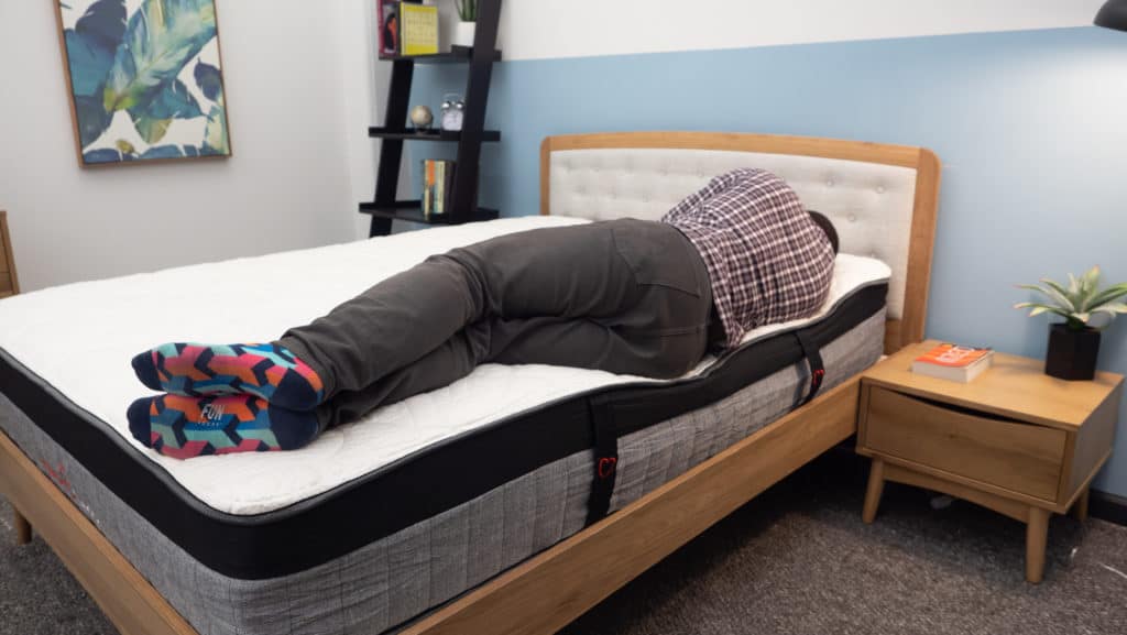 Side sleeping on the Amore Hybrid mattress