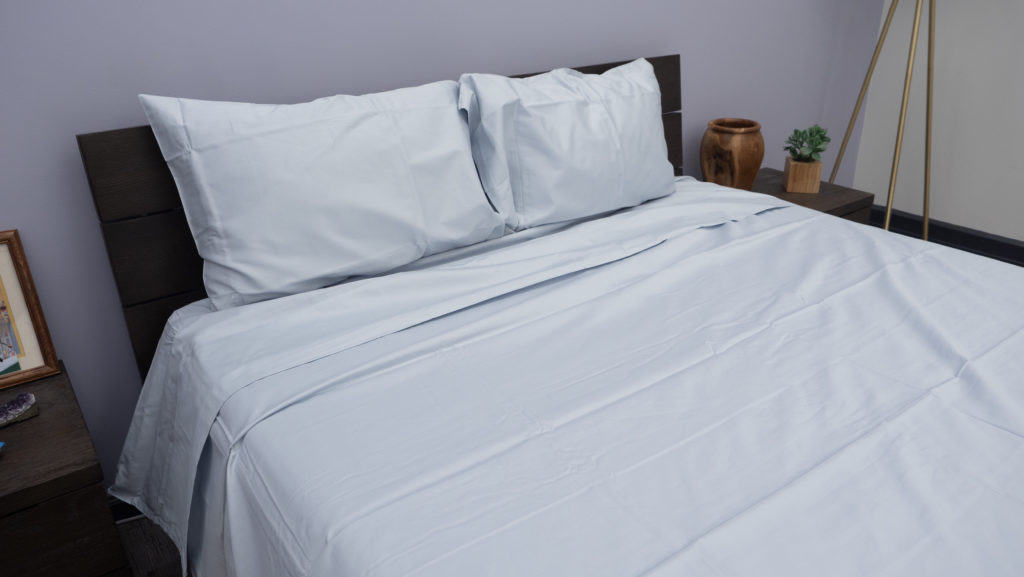 Saatva Lofton sheets with pillowcases
