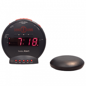 sonic bomb alarm clock will not display time