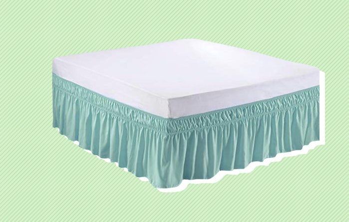 MOHAP Ultra Soft Bed Skirt Dust Ruffle 16" Drop Fit Wrap Around Bed Queen Size 