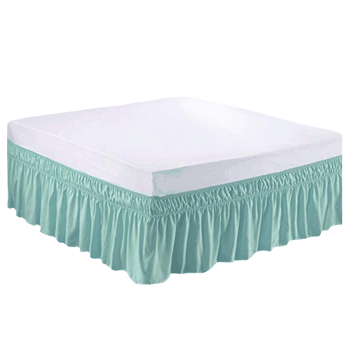 MEILA Wrap-Around Elastic Solid Bed Skirt