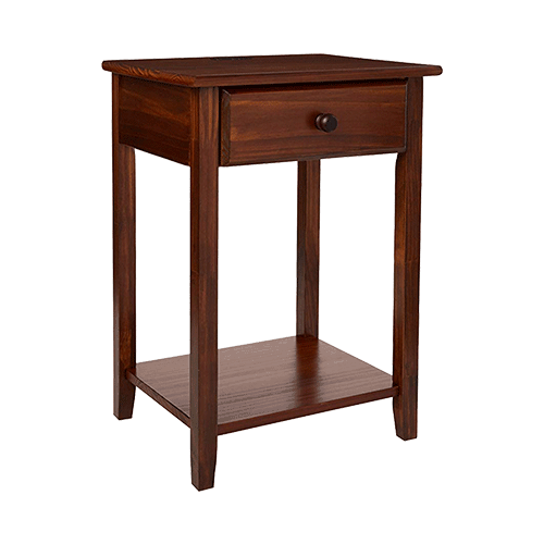 Casual Home Night Owl Nightstand with USB Ports