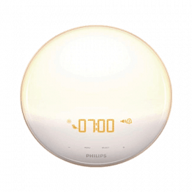 Philips Wake-Up Light Alarm Clock with Colored Sunrise Simulation & Sunset Fading Night Light