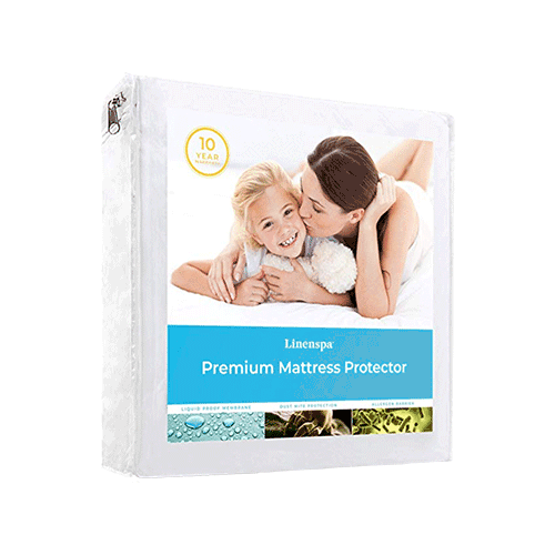 LINENSPA Premium Smooth Fabric Mattress Protector