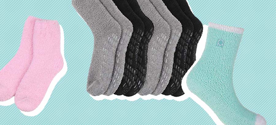 Noble Mount Womens Soft Anti-Skid Fuzzy Winter Crew Socks 3 Pairs