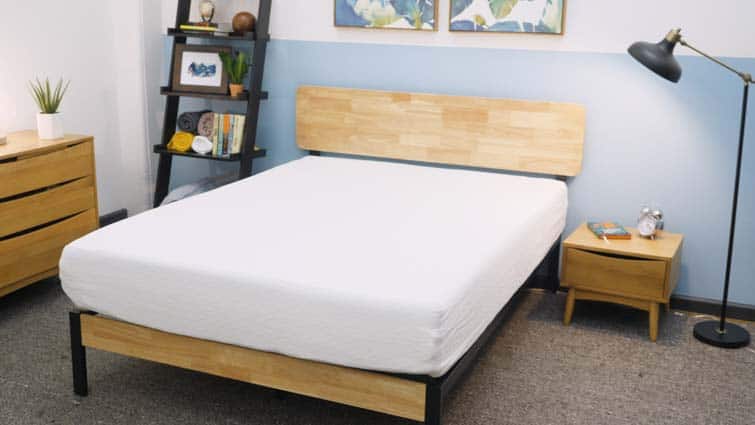Sleepopolis Platform Bed Frame, Olivia Metal And Wood Platform Bed Frame Queen