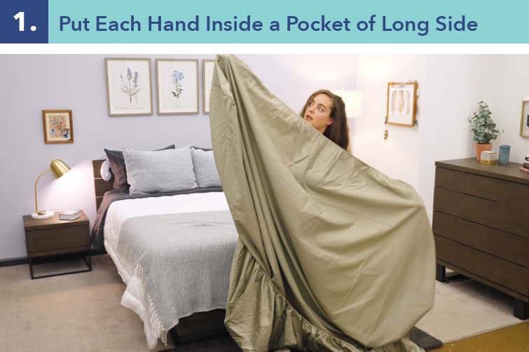 How to fold a fitted sheet-one