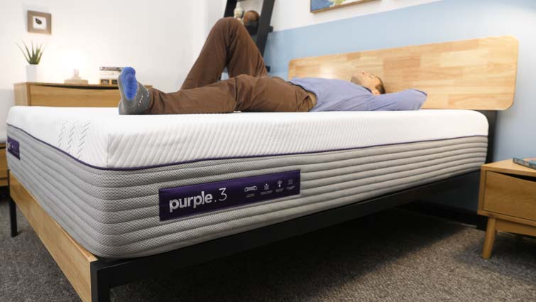 Back sleeping on the Purple Hybrid 