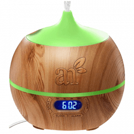 ArtNaturals Essential Oil Diffuser and Humidifier with Bluetooth Speaker Clock