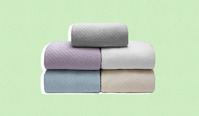 Elite Home 100% GOTS Certified Organic Cotton Blanket