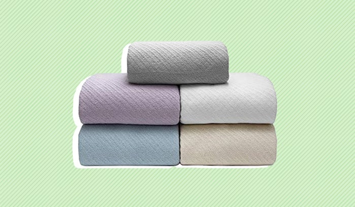 Elite Home 100% GOTS Certified Organic Cotton Blanket
