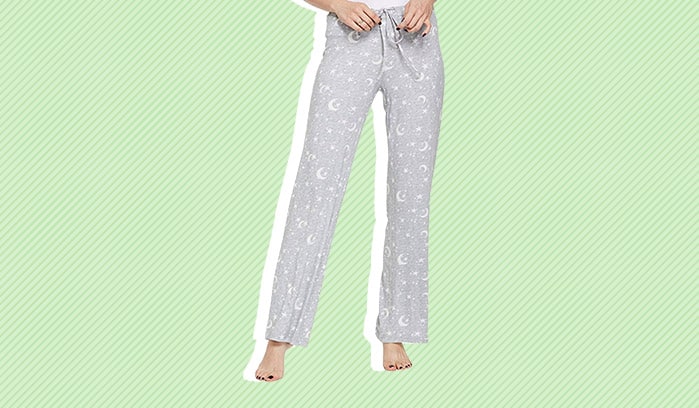 Women Printed Greens Cotton Knit Lounge Pants