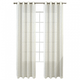 MIUCO Floral Embroidered Semi Sheer Curtains MIUCO Floral Embroidered Semi Sheer Curtains