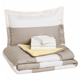 Basics Reversible, Lightweight Microfiber Comforter Blanket - Twin /  Twin XL, White