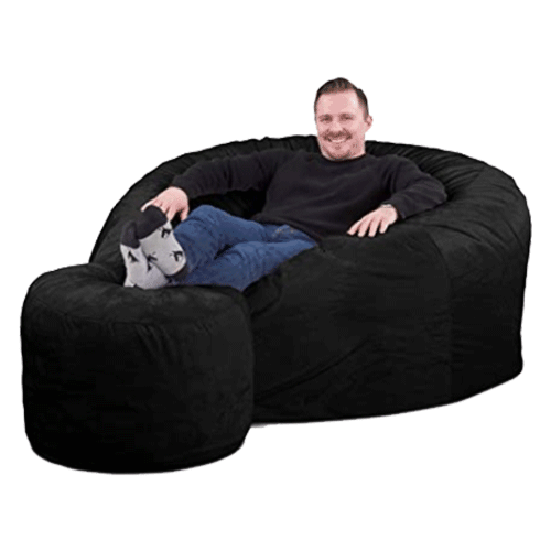 Ultimate Sack Bean Bag Chair With Foot Stool