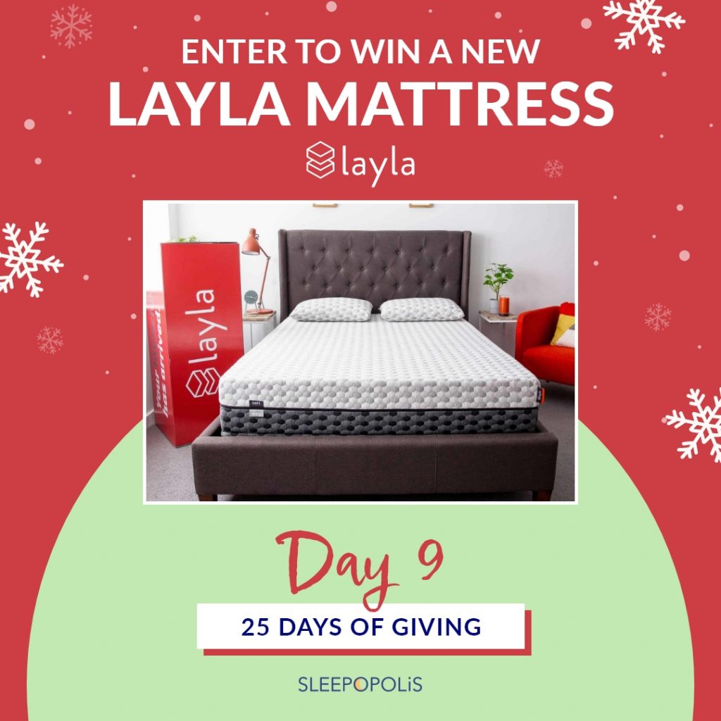 25 Days Of Giving 2021 – Layla Mattress Giveaway! | Sleepopolis