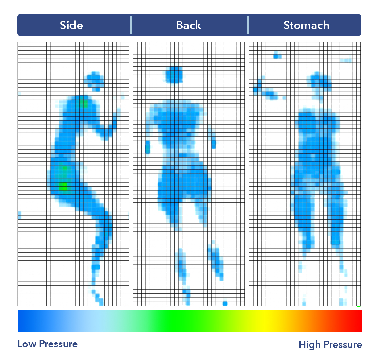 The Flex's pressure map results.