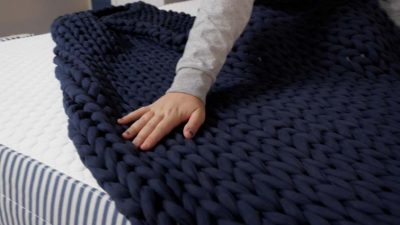 Chunky Knit Weighted Blanket – Bear Mattress