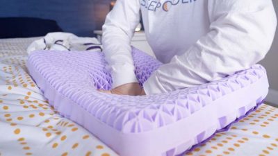 A purple pillow sale