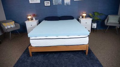 LUCID Comfort Collection 4-in D Memory Foam Queen Mattress Topper in the  Mattress Covers & Toppers department at