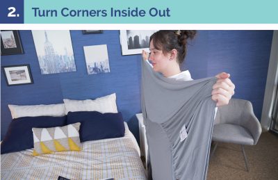 easily fold fitted bed sheets The folding wand 