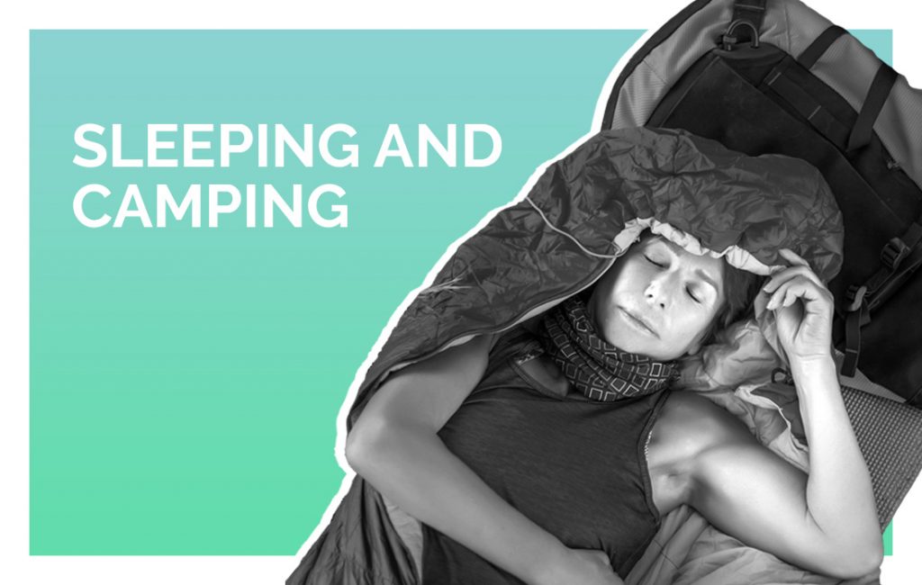 sleeping and camping