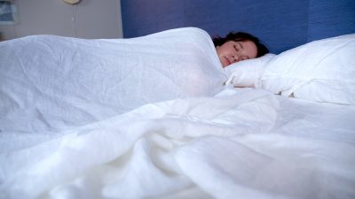 sleeping in parachute linen sheets