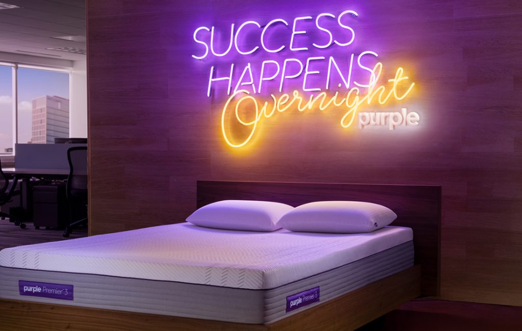 Purple hybrid deals mattress for sale