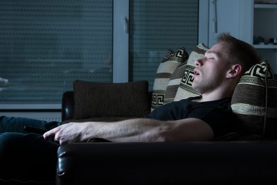 sleeping with mouth open on couch