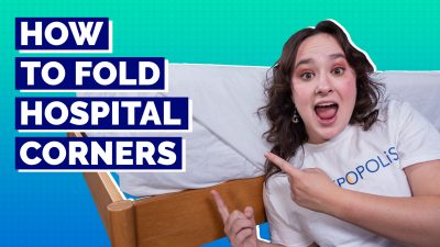 How to Fold Hospital Corners