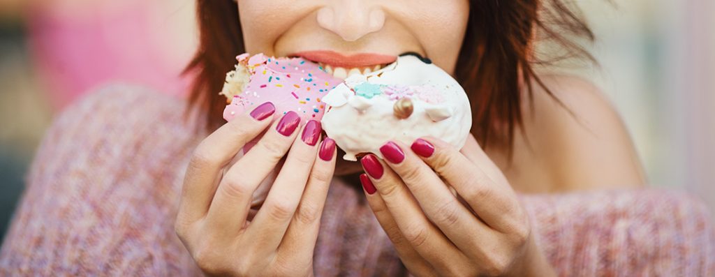 sugar and sleep - eating donuts