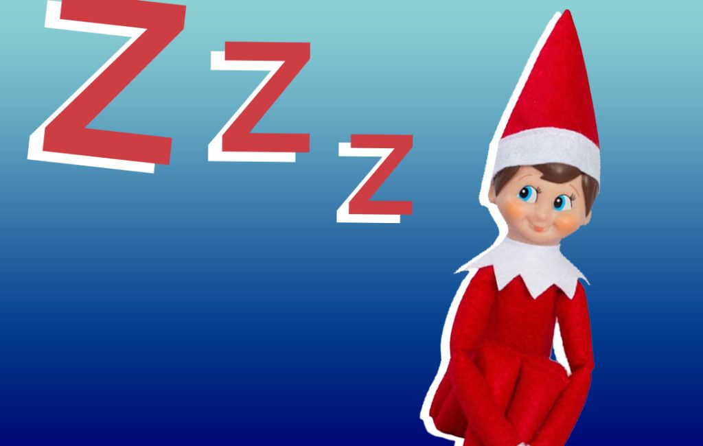 elf on the shelf sleeping