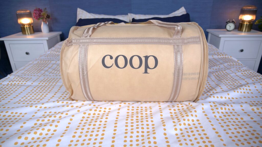 the coop retreat topper in the packaging
