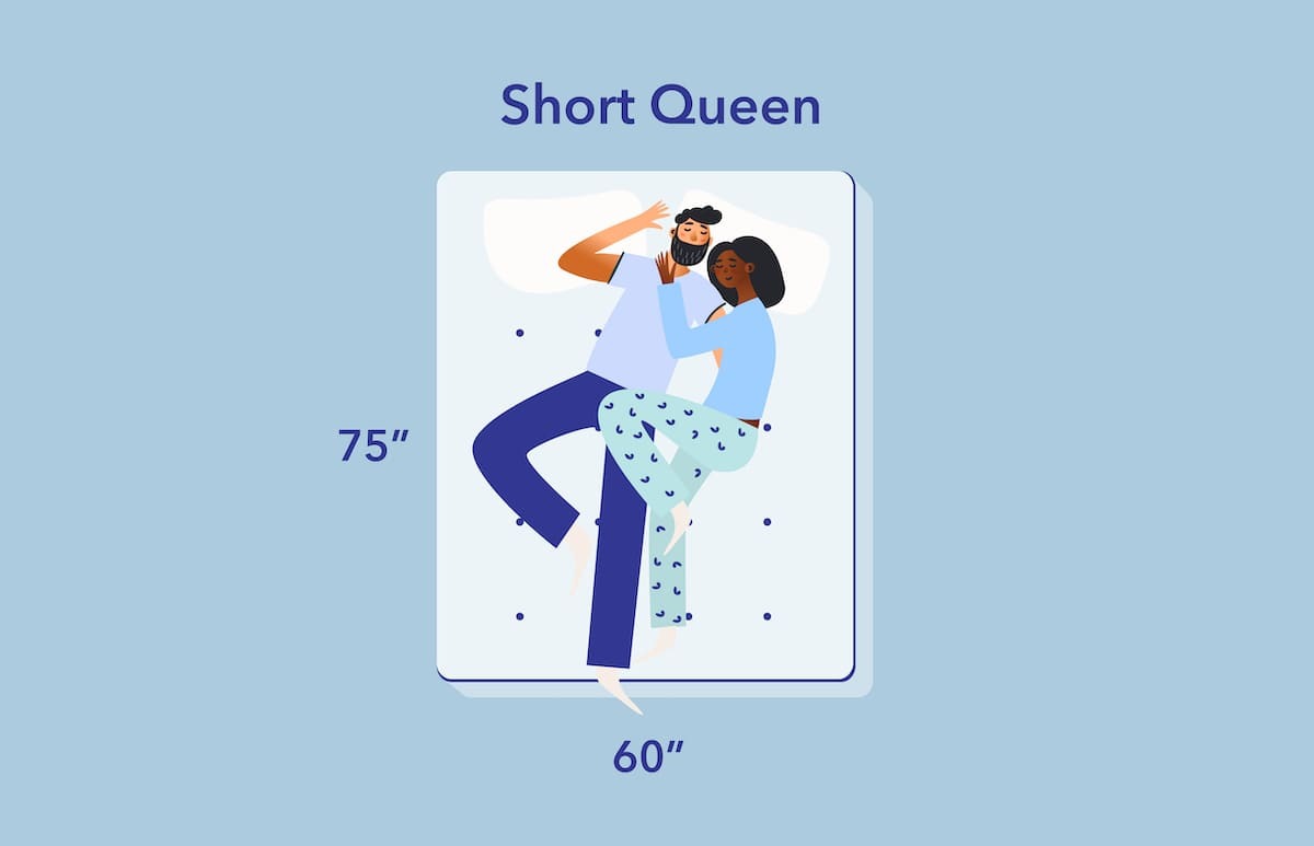 Short queen 2024 mattress size