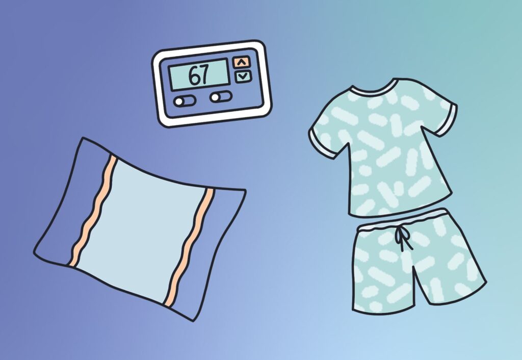 pajamas pillows temperature min