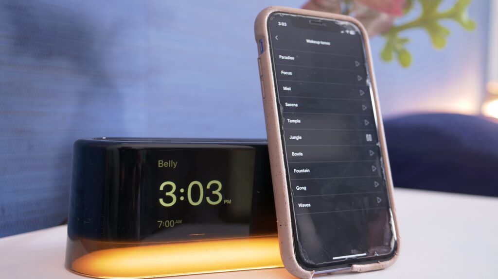 loftie smart alarm clock wake up tones