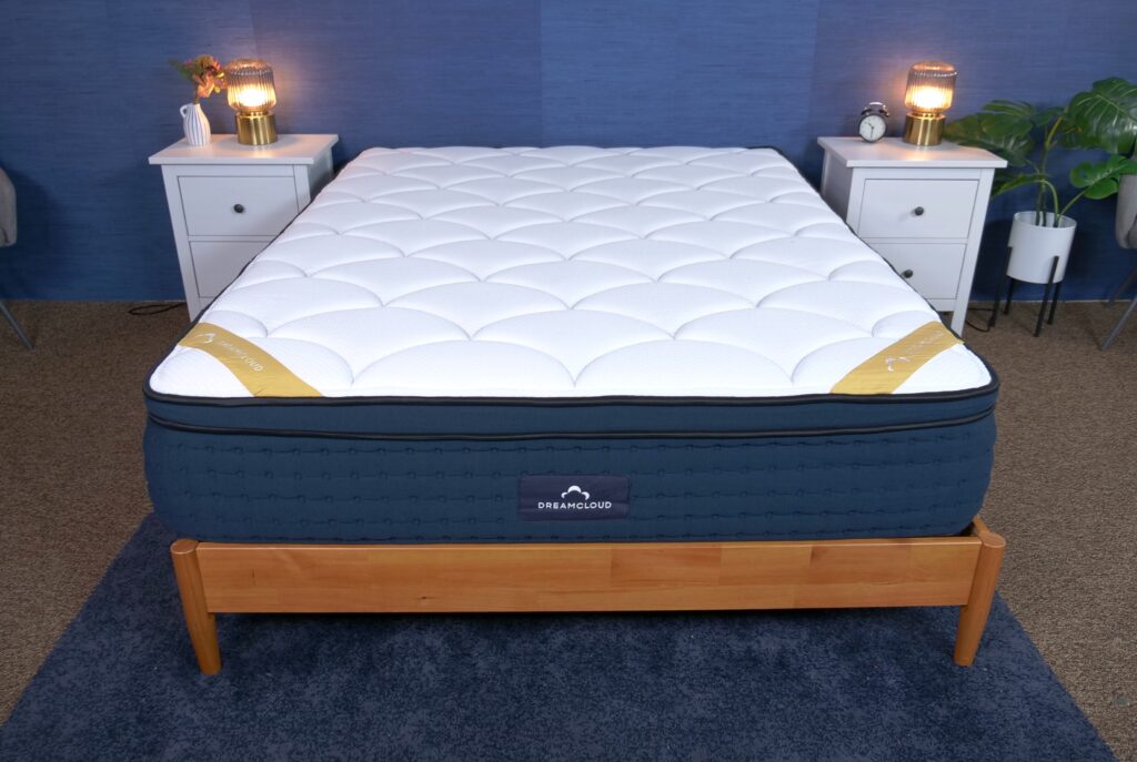 DreamCloud's Premier Rest Memory Foam mattress in the Sleepopolis studio