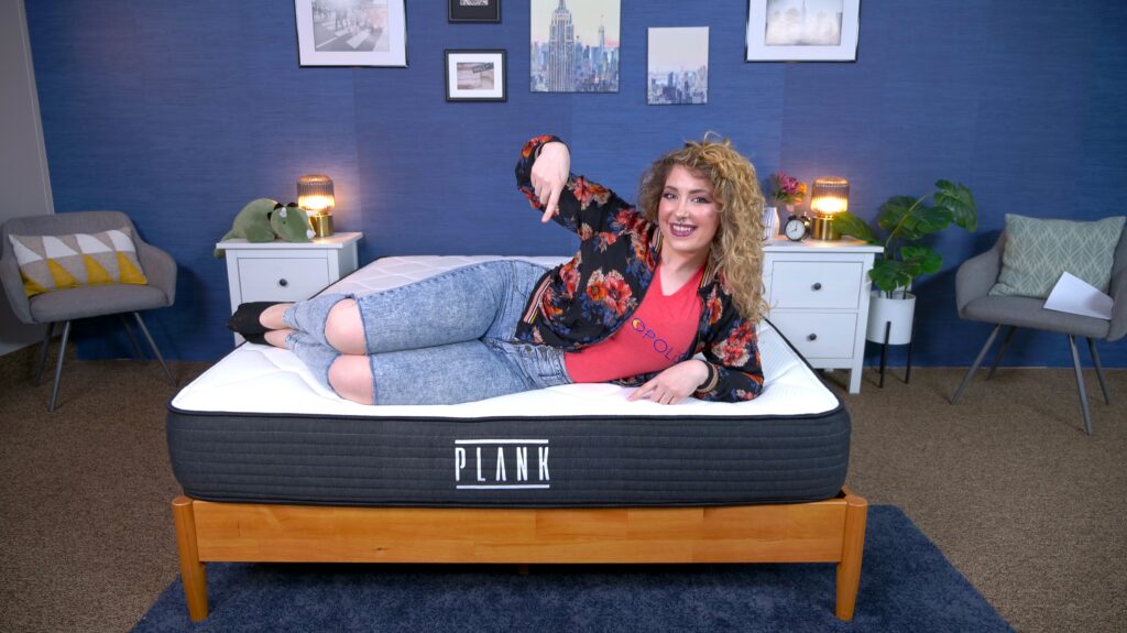 Nichole testing the Plank Firm Luxe