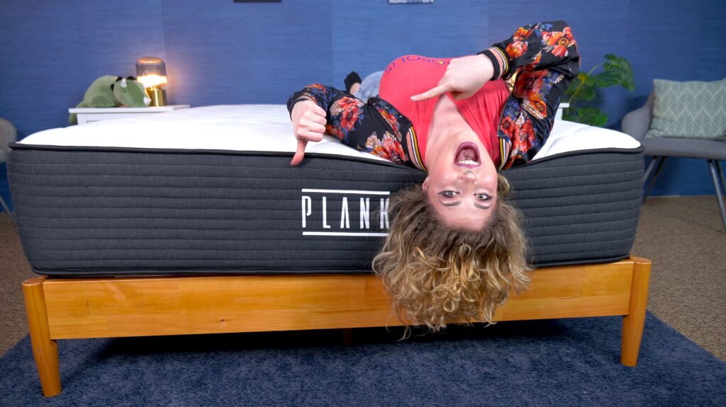 Nichole testing the Plank Firm Luxe