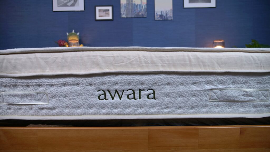 Another view of the Awara Premier Luxury Hybrid mattress.