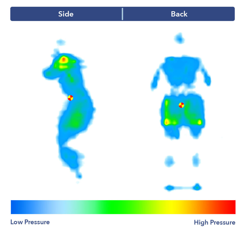 The Leesa Original's pressure map test results.